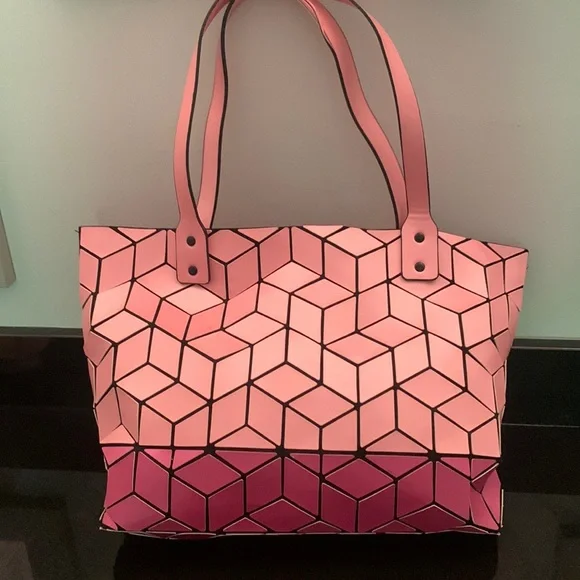 Pink Geometric Tote